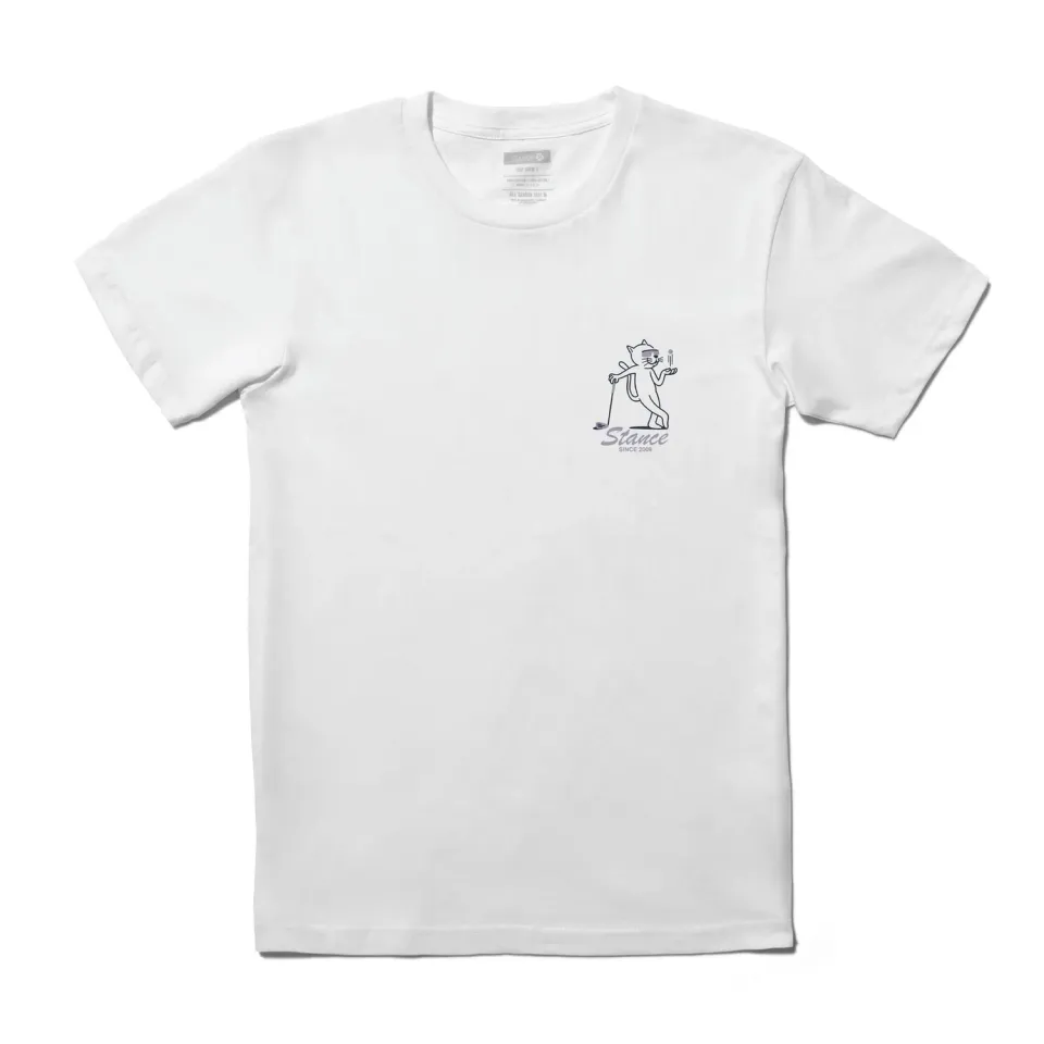 Stance Players Club T-shirt Hvid – bomuld, grafisk print