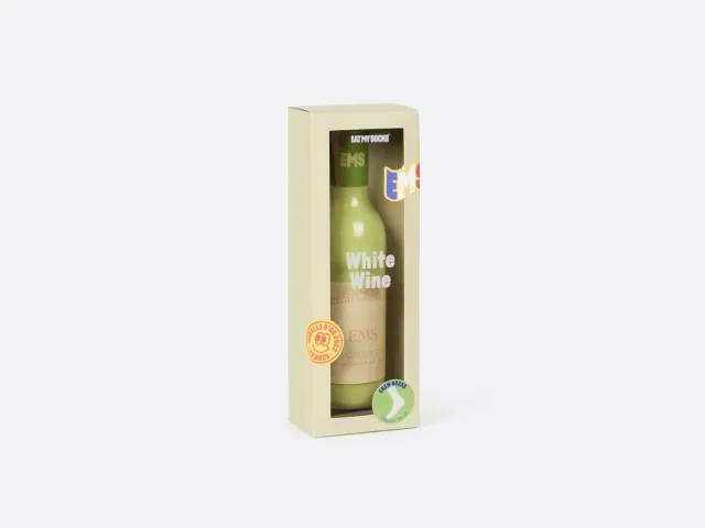 Eat My Socks White Wine strømper 3D gave