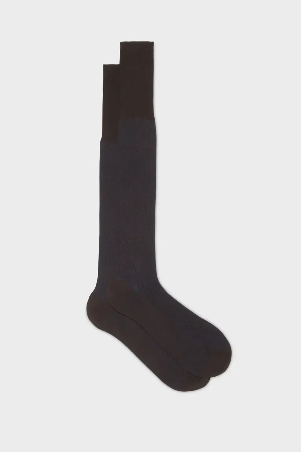 Bresciani Essentials Mario strømper brown-blue bomuld