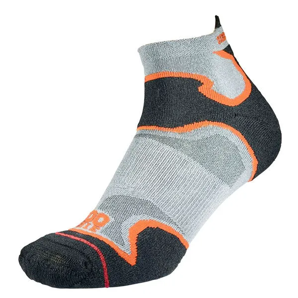 1000 Mile Fusion Socklet Repreve strømper sølv M dobbeltlag