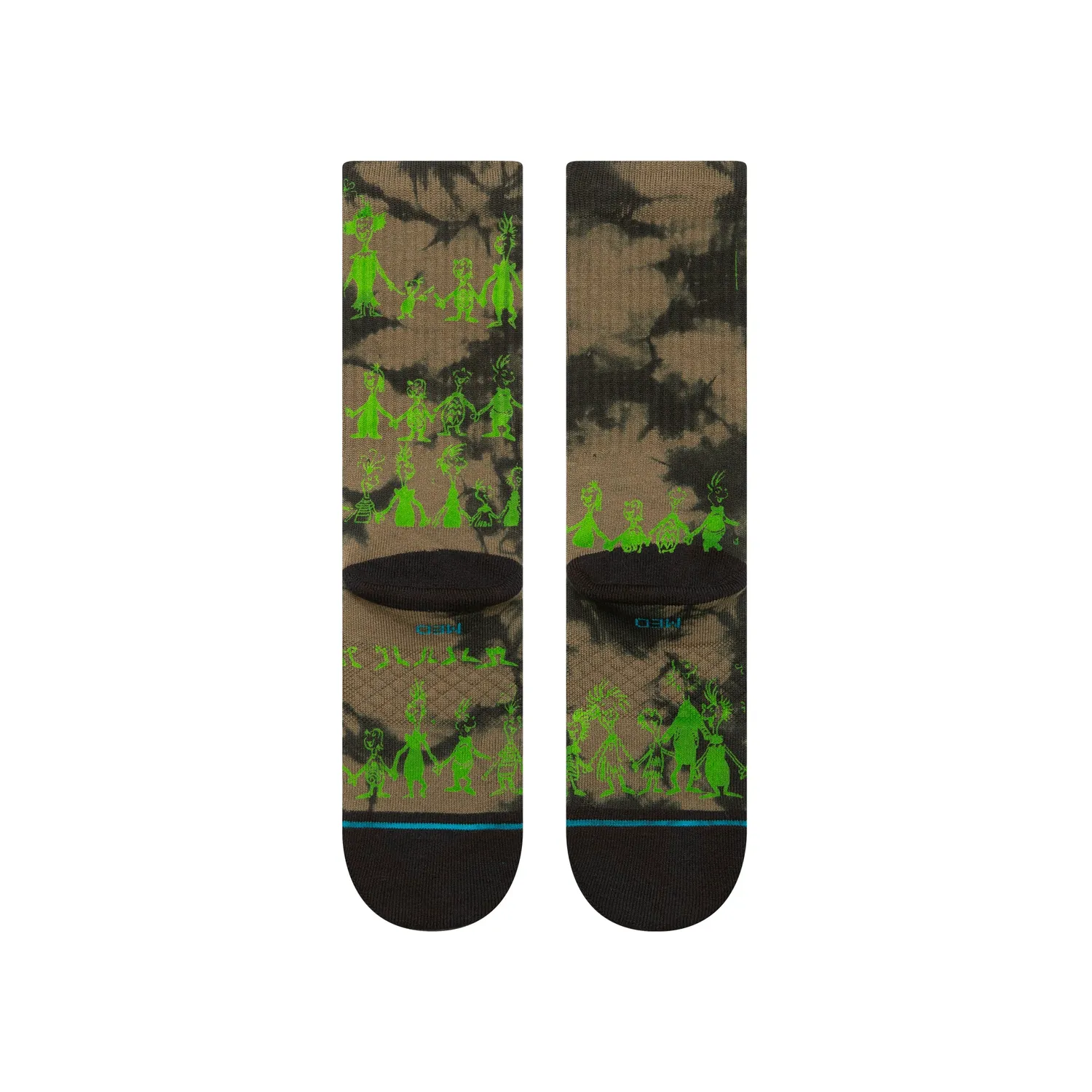 Stance Down in Whoville crew strømper sort – julestrømper