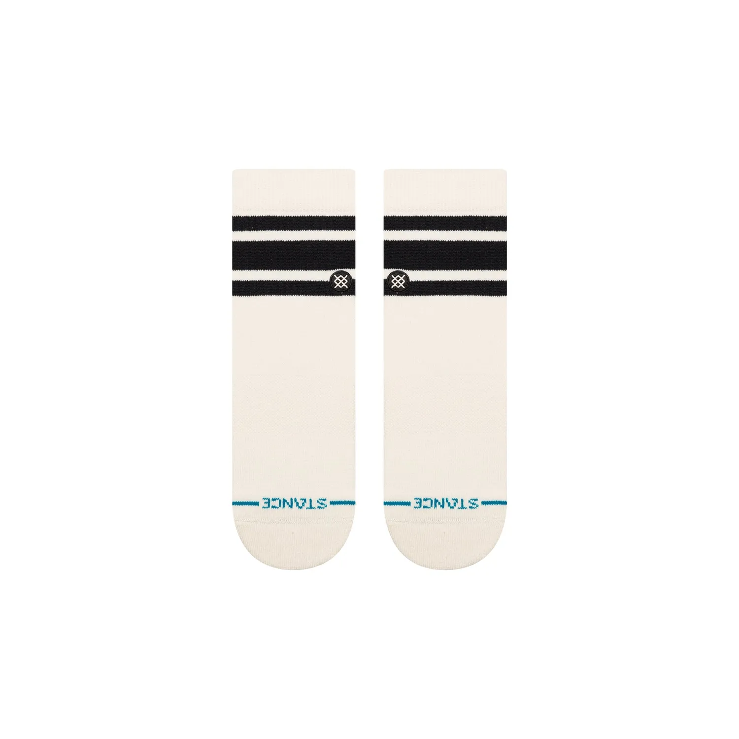 Stance Boyd Quarter sokker ivory stribet bomuld