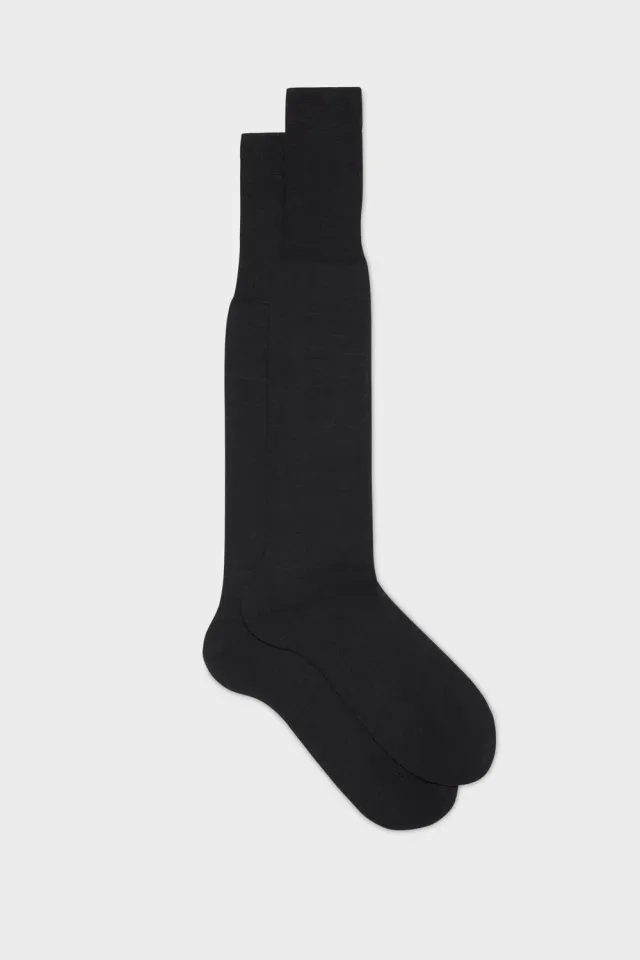 Bresciani Essentials Marco sokker charcoal merinould