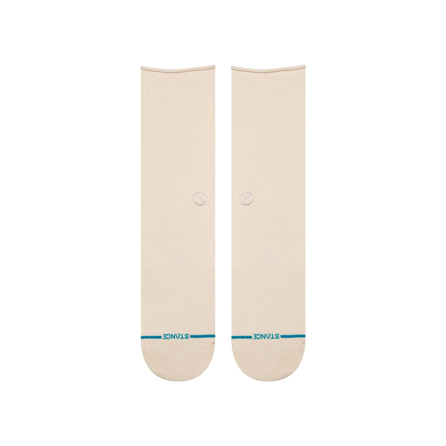 Stance Rolled Solid Crew sokker oatmeal lette
