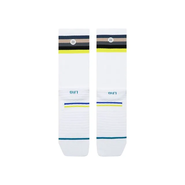 Stance Line Up Mid Ribbed strømper hvid ribstrikket