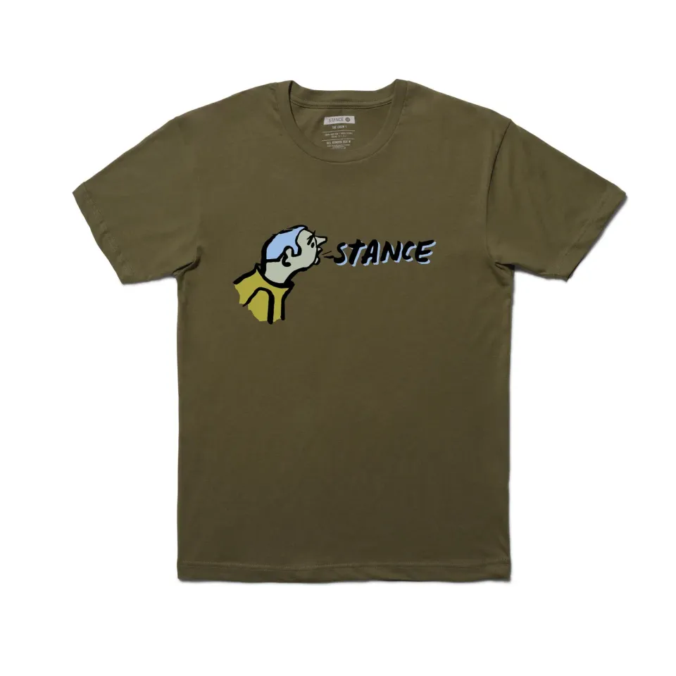Stance Russ Pope t-shirt military green bomuld