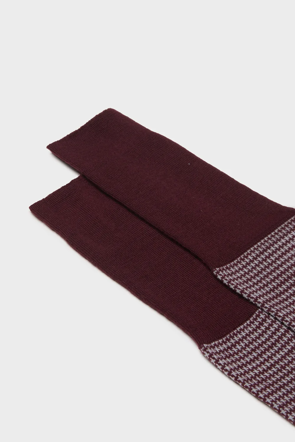 Bresciani Essentials Carlo strømper burgundy-silver uld