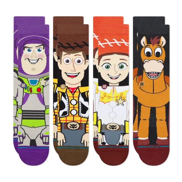 Stance Toy Story 5 crewsokker multi 4-pak let