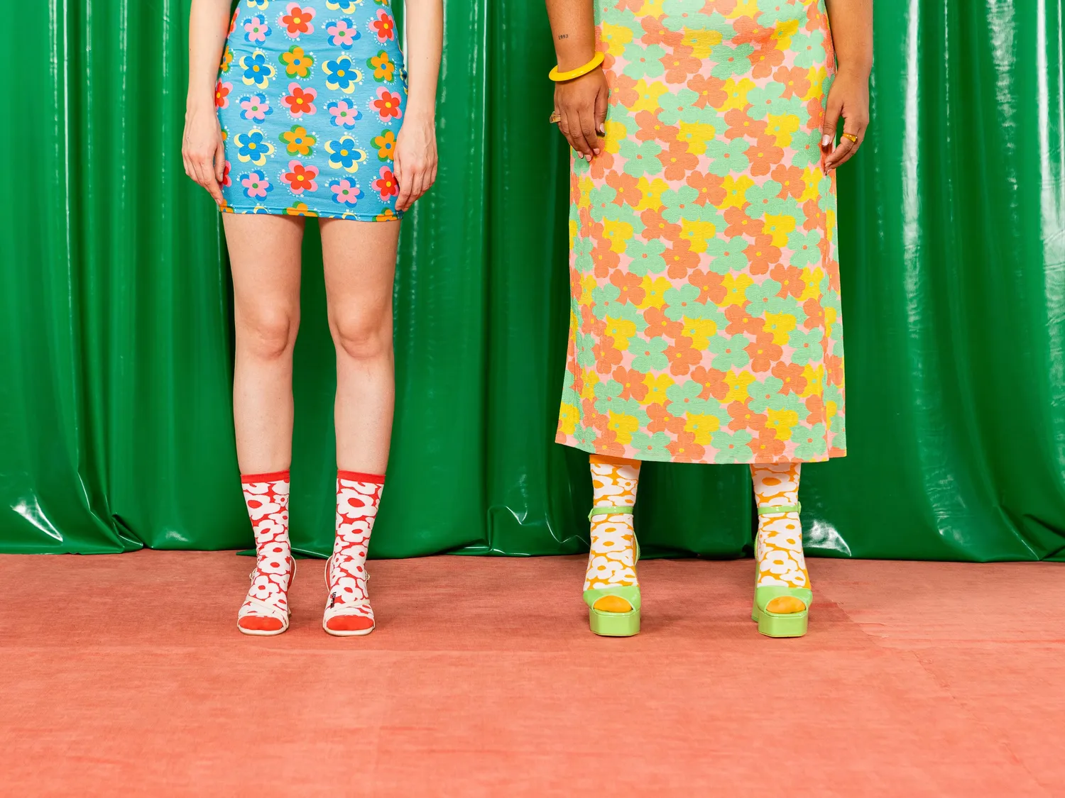 Eat My Socks Flower Power Orange sokker 1 par bomuld