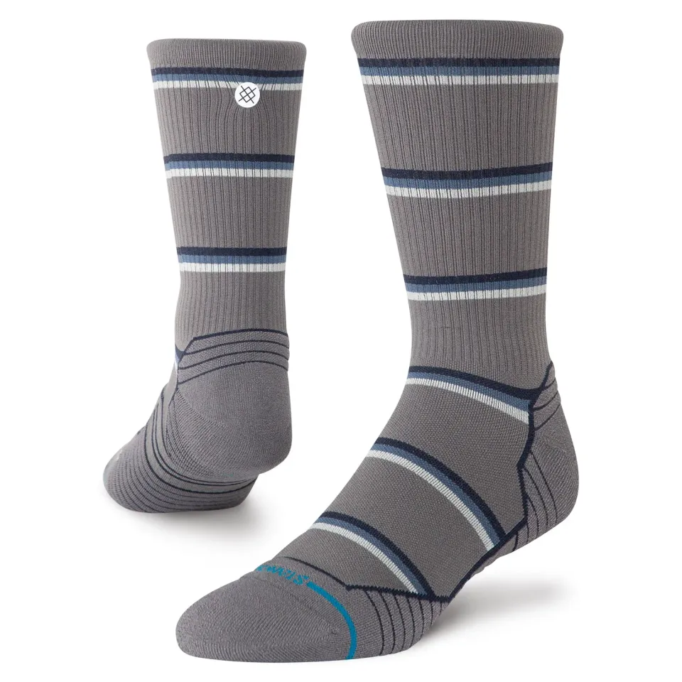 Stance Multistripe Run crew strømper grå – løbestrømper