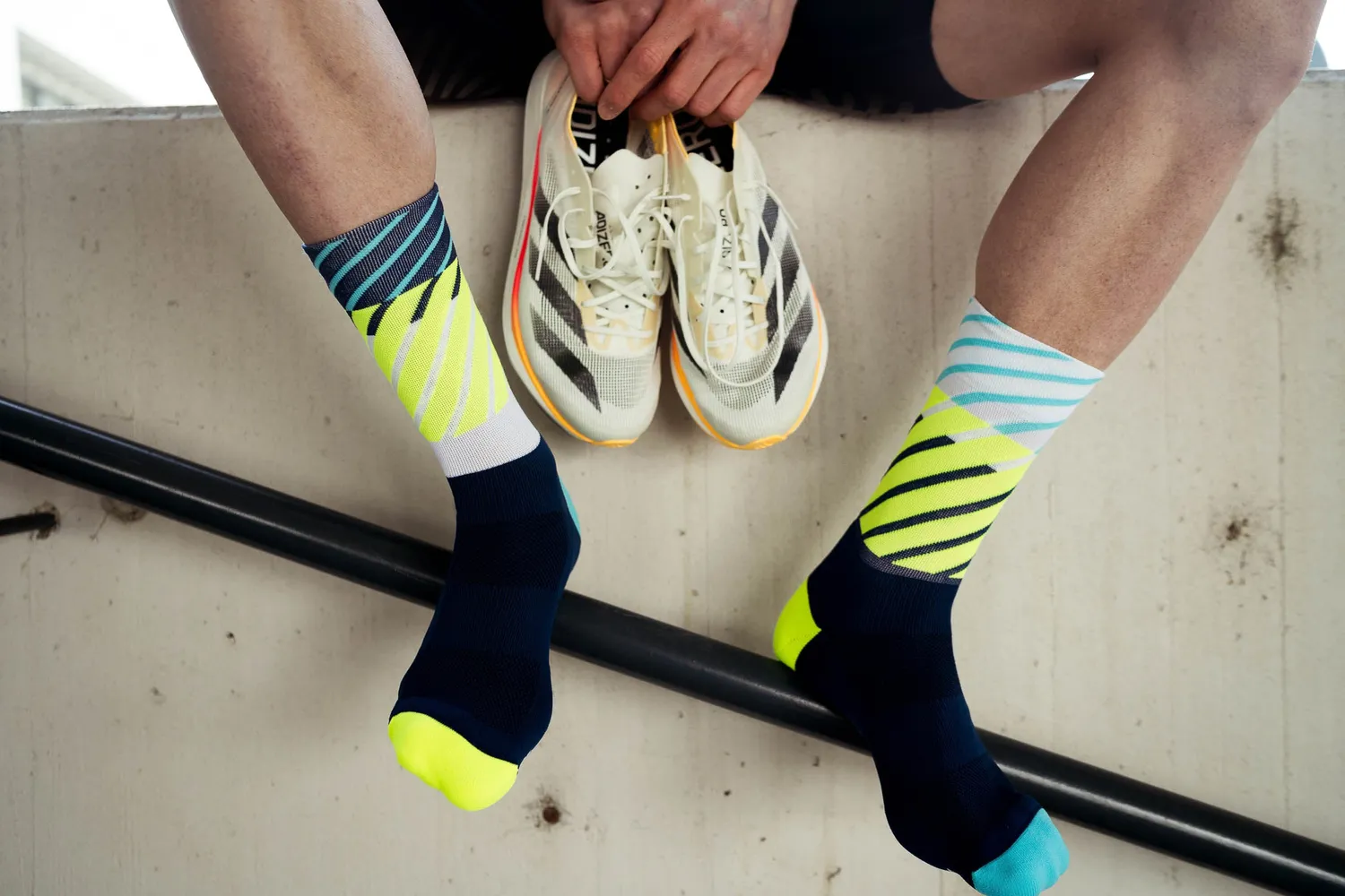 Incylence Running Diagonals løbestrømper navy 1 par åndbar