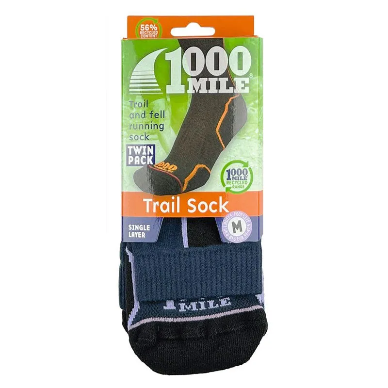 1000 Mile 2266 Trail løbestrømper sort 2-pak polstret