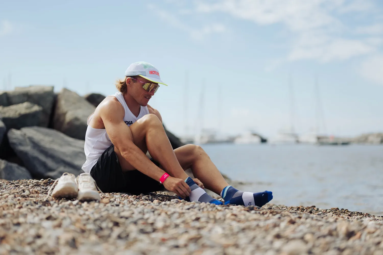 Incylence Ultralight Apex Short løbesokker navy mint ultralette