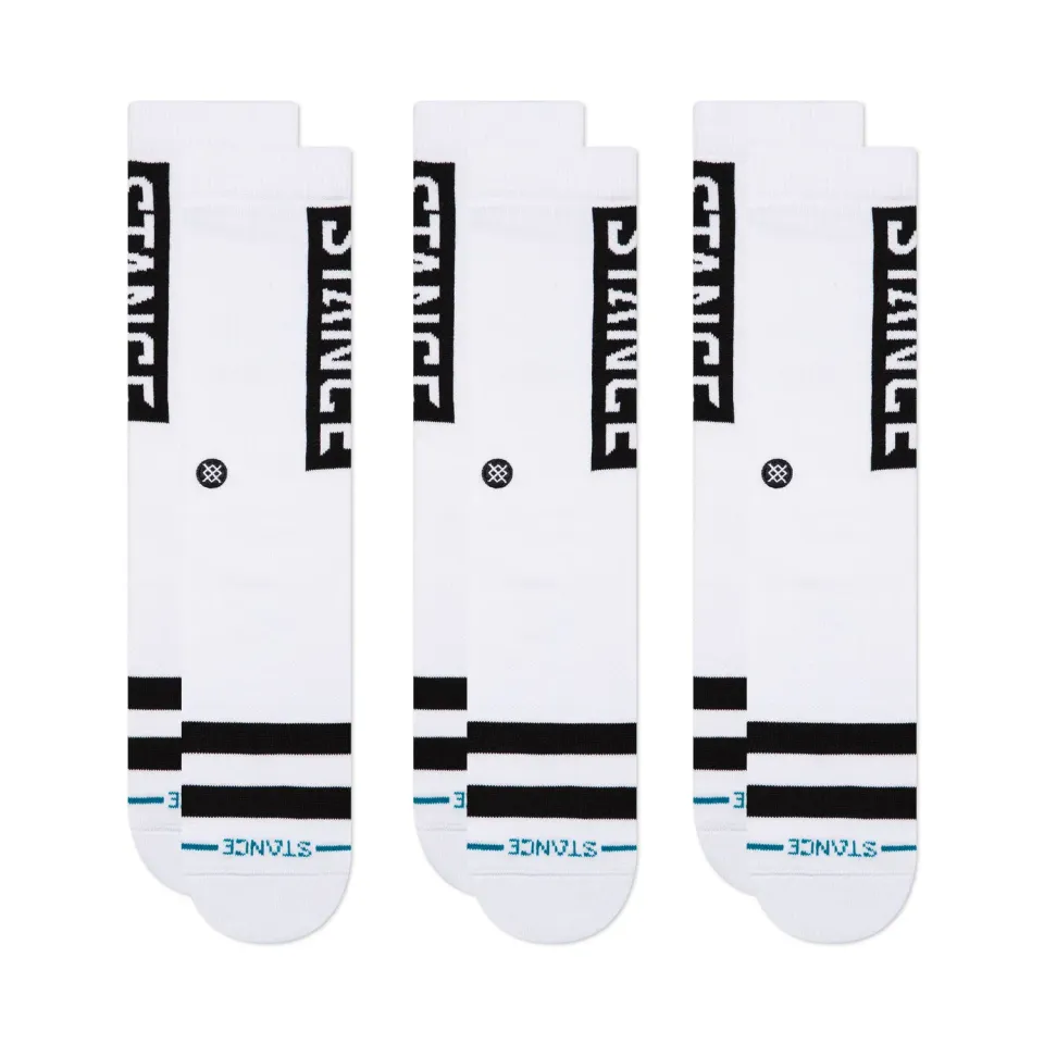 Stance OG Bundle Crew sokker Black 3-pak bomuld