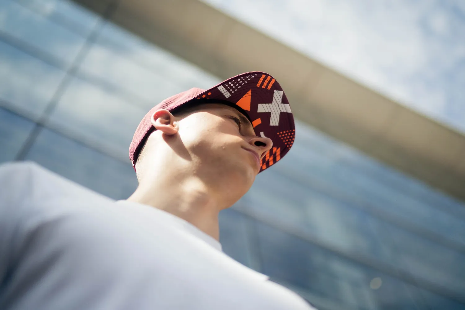 Incylence Cap Elements V2 Dark Red Orange snapback mesh