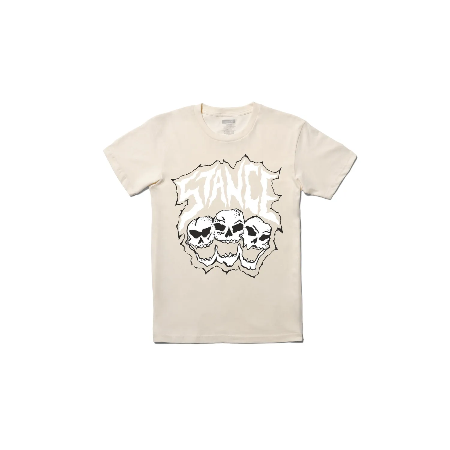 Stance Triple Threat t-shirt vintage hvid bomuld