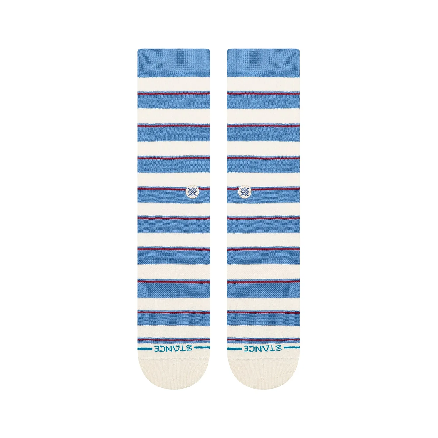 Stance Striped It crewsokker capri blue stribet bomuld