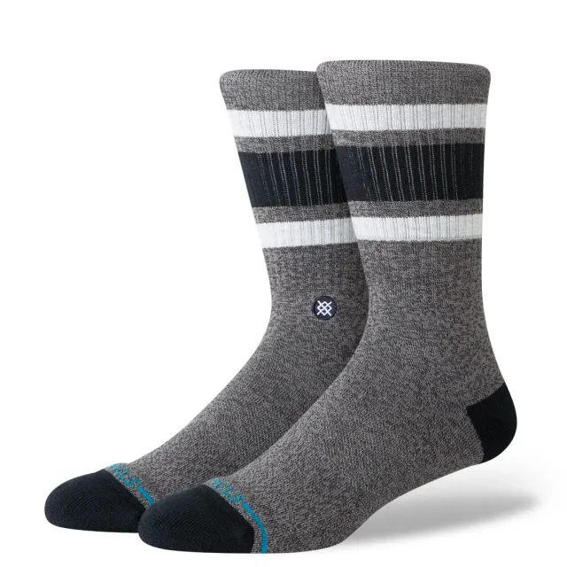 Stance Boyd Crew sokker charcoal stribet