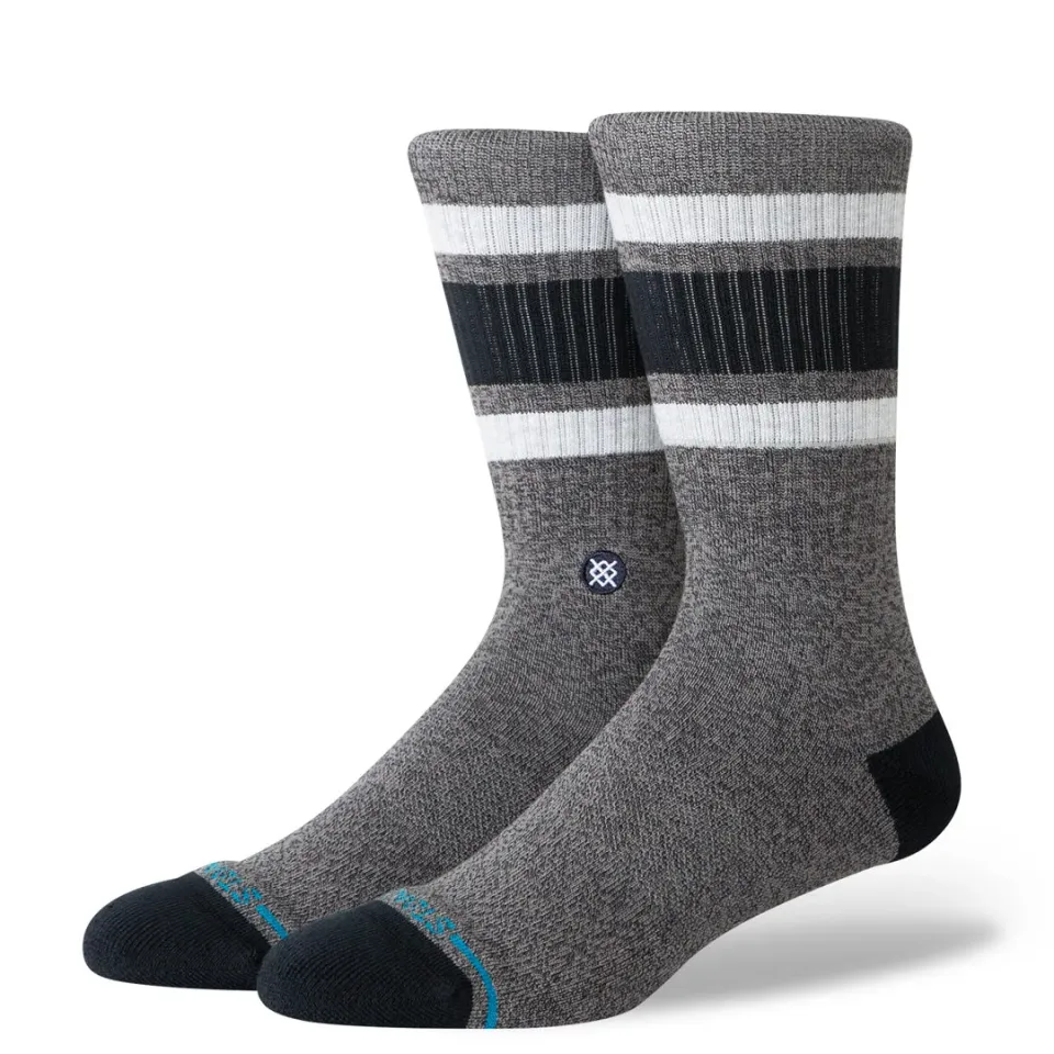 Stance Boyd Crew sokker charcoal stribet
