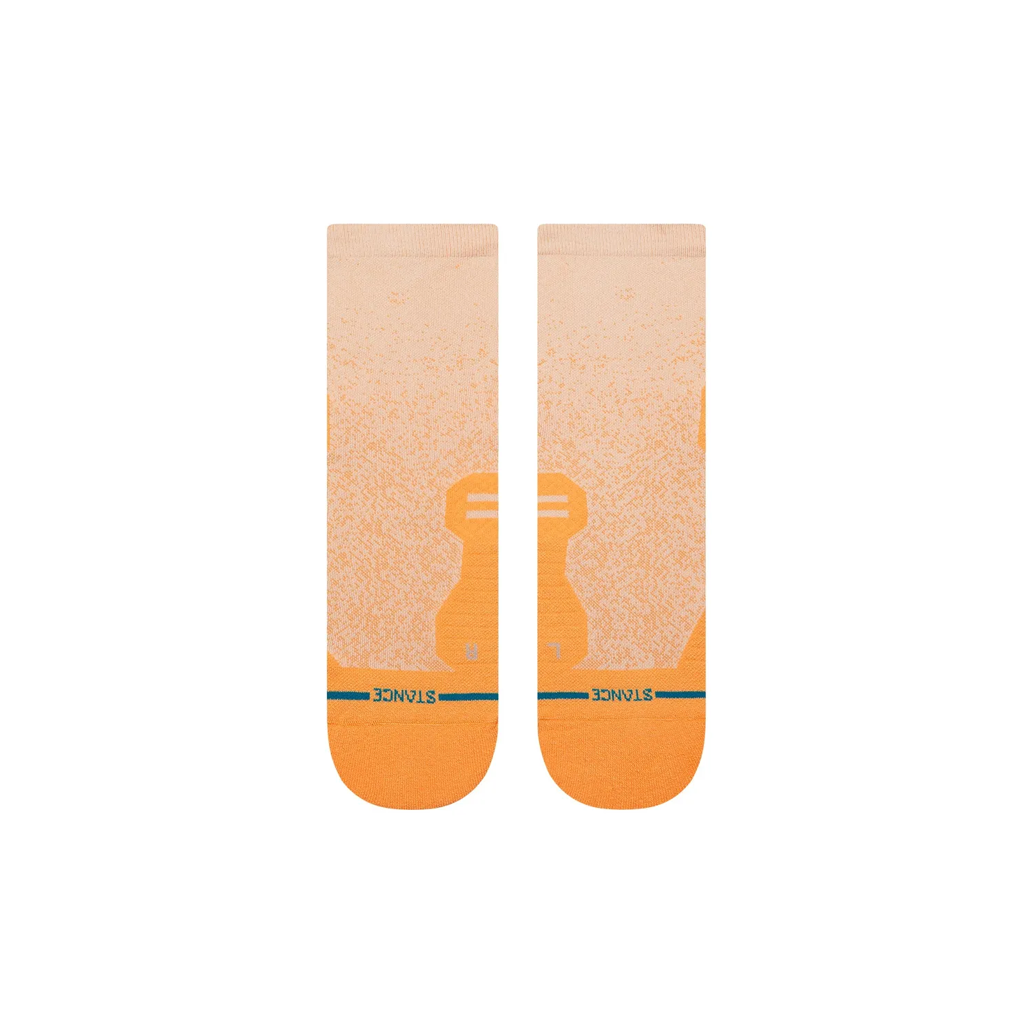 Stance Powder Split Light Quarter løbesokker mango