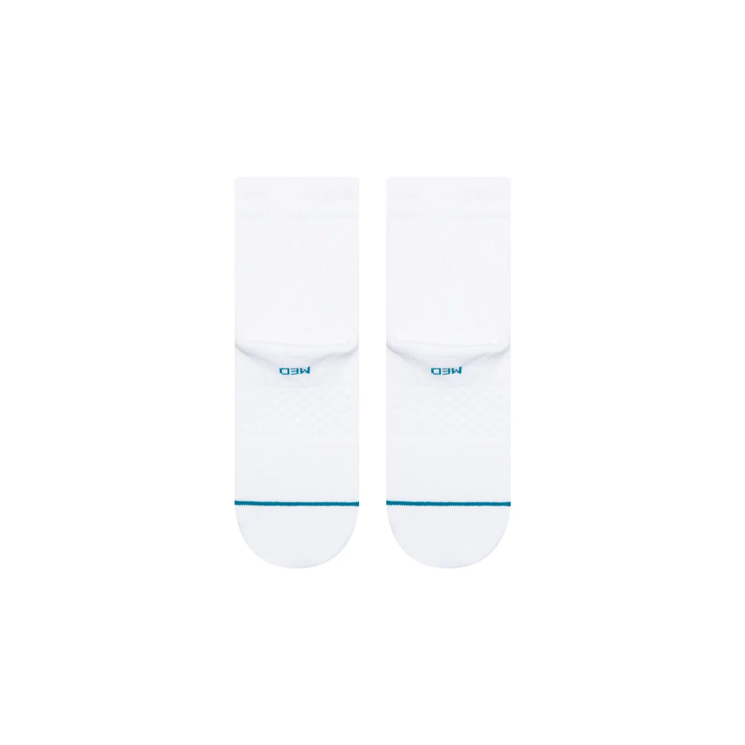 Stance Logoman Quarter ankelstrømper hvid M medium polstring