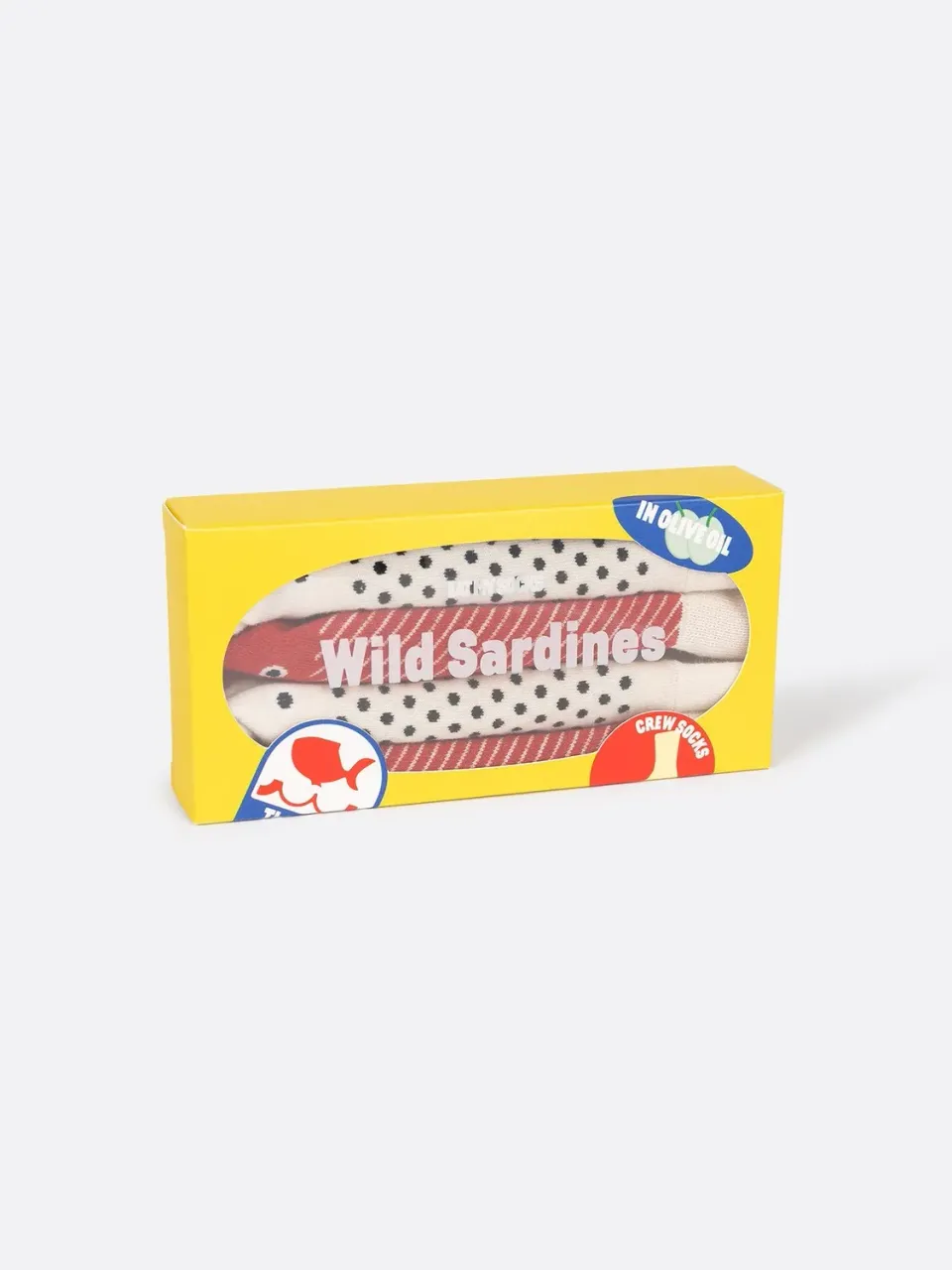 Eat My Socks Wild Sardines sokker sjove dåse