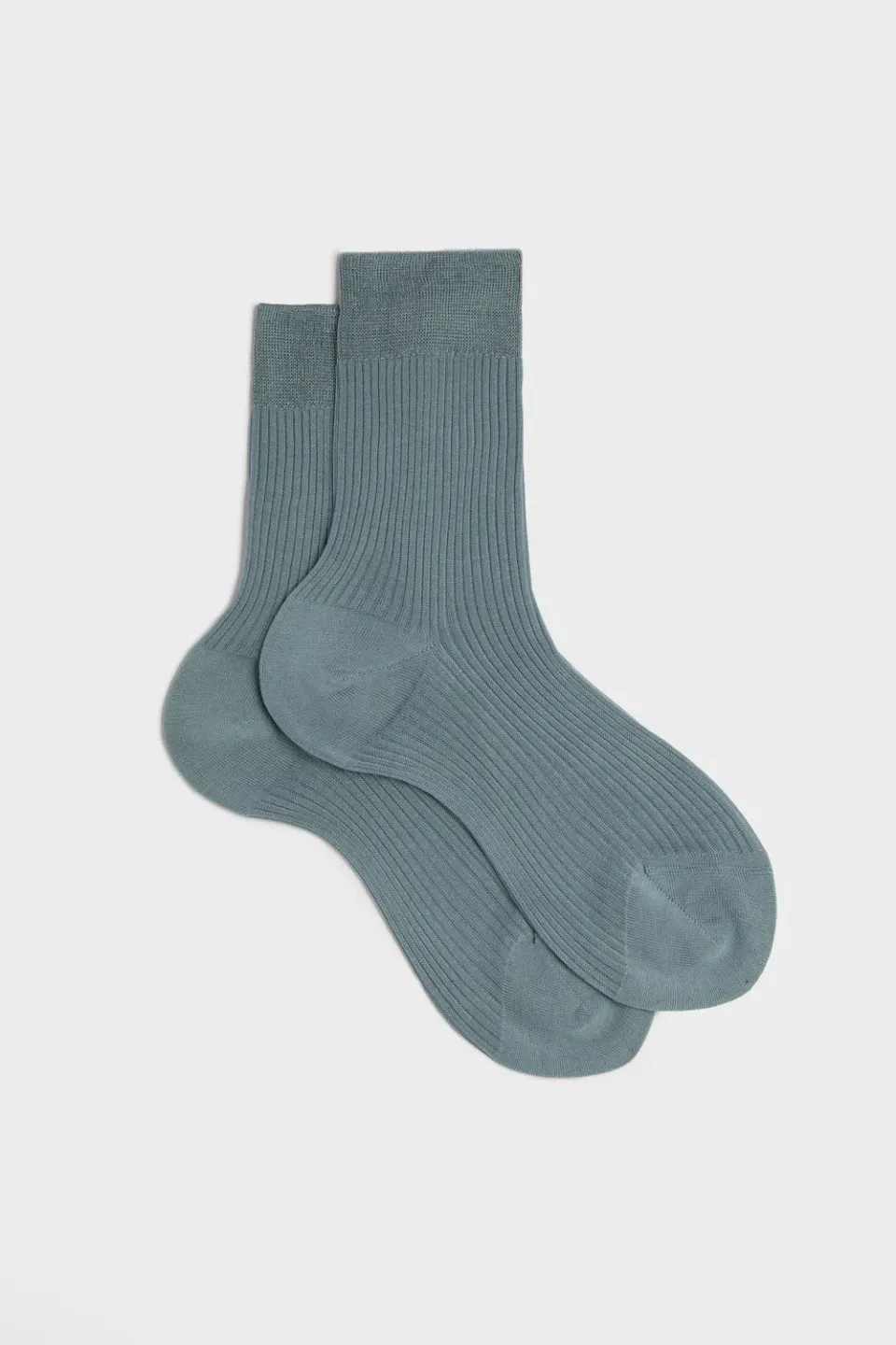 Bresciani Gaia damesokker teal 100% bomuld