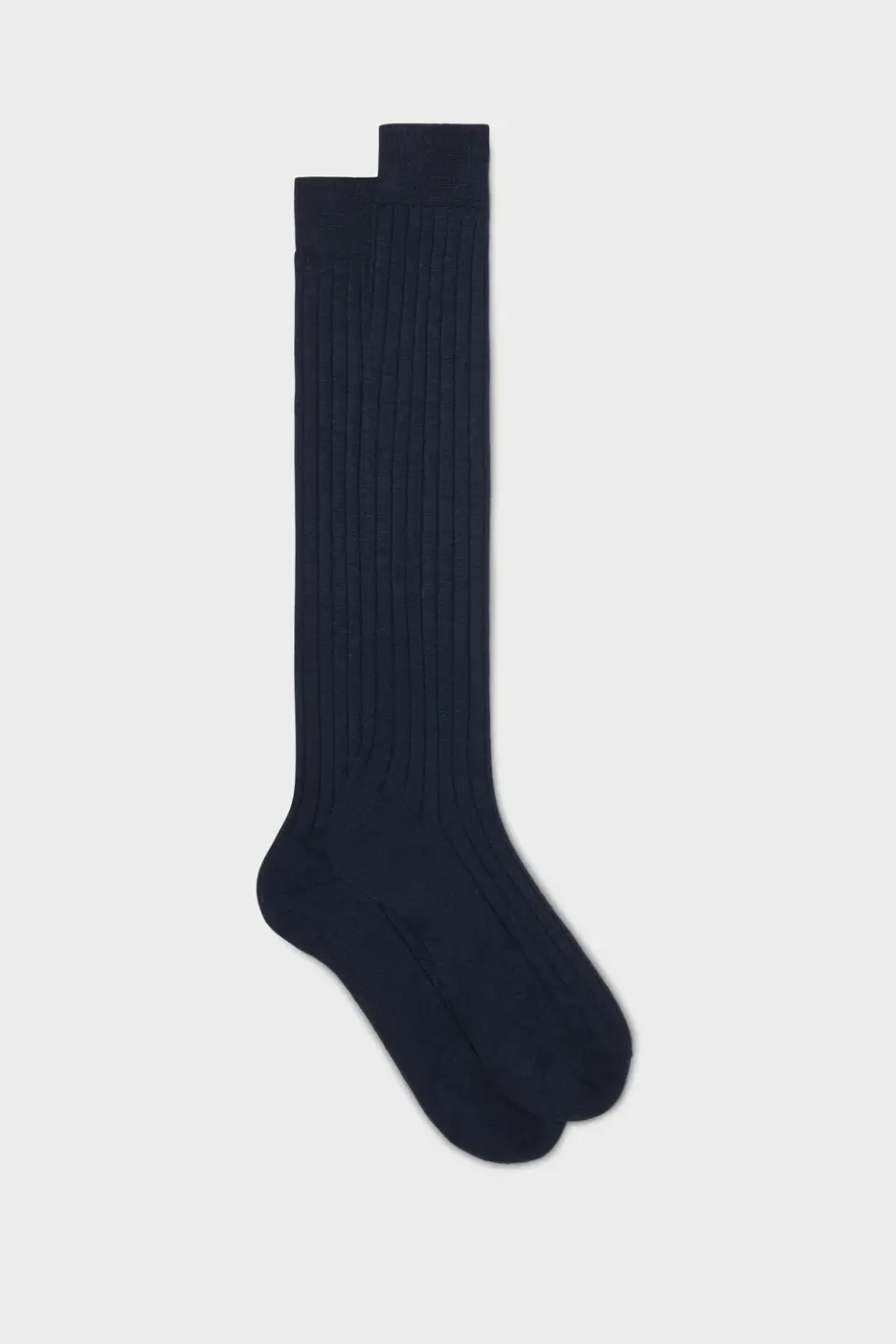 Bresciani Essentials Valerio strømper navy hør