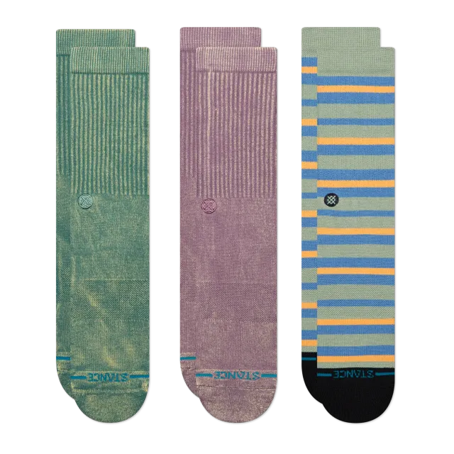 Stance Icon crew strømper 3-pak blå medium