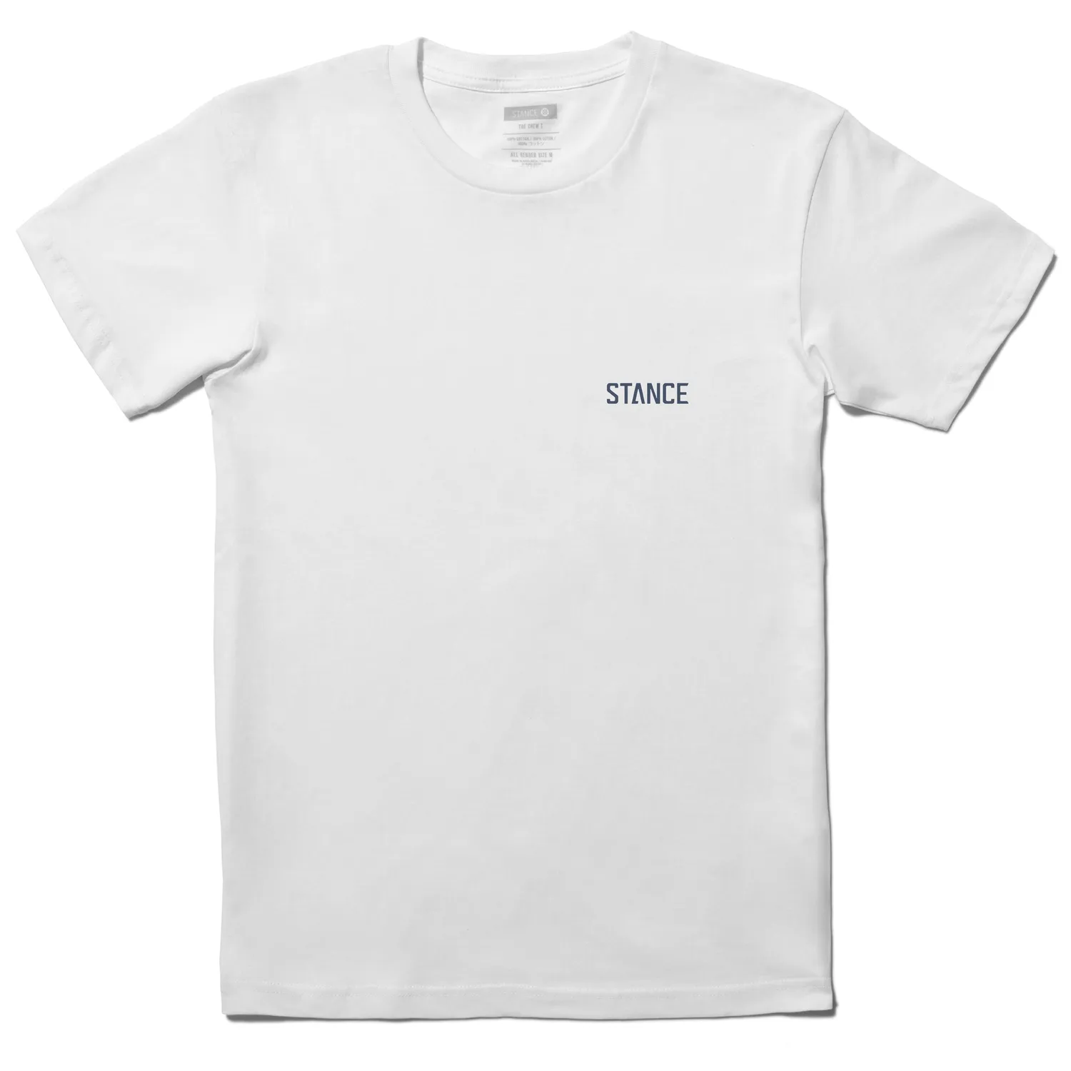 Stance Badge Tee t-shirt hvid 100% bomuld