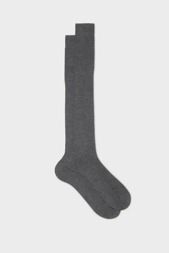 Bresciani Luxury Quirinale sokker grey 1 par cashmere