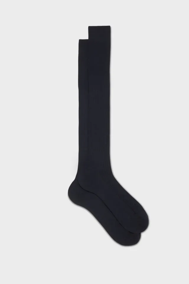 Bresciani Ascanio sokker navy merino uld