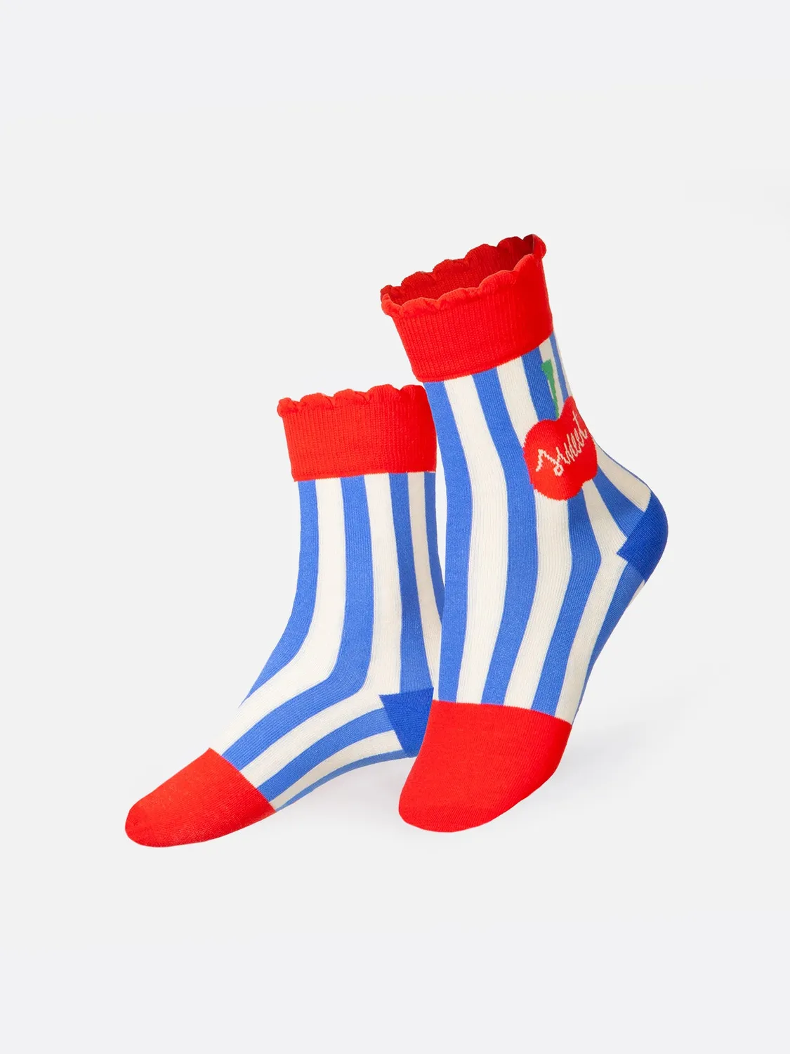 Eat My Socks Candy Apple børnesokker 1 par rød