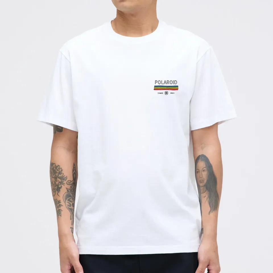 Stance Polaroid Cartridge T-shirt hvid bomuld