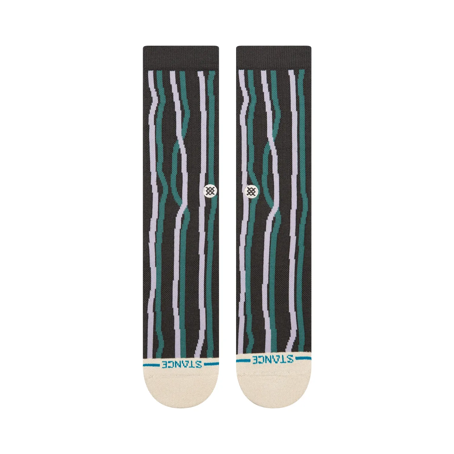 Stance Kelp Crew strømper Charcoal kæmmet bomuld