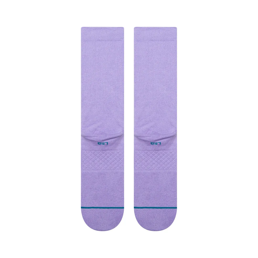 Stance Icon Crew sokker neonlilla bomuld