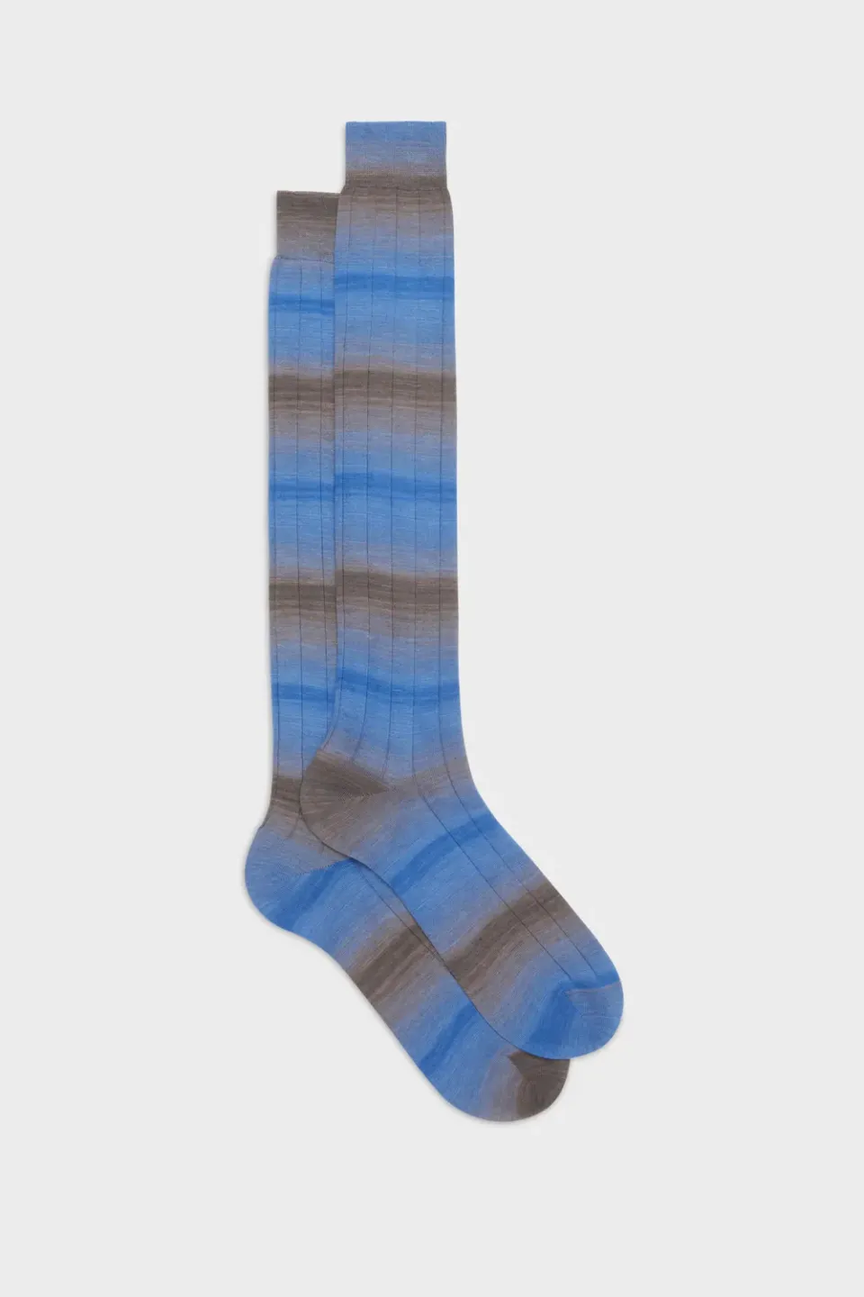 Bresciani Essentials Lux sokker brun-blå bomuld 1 par