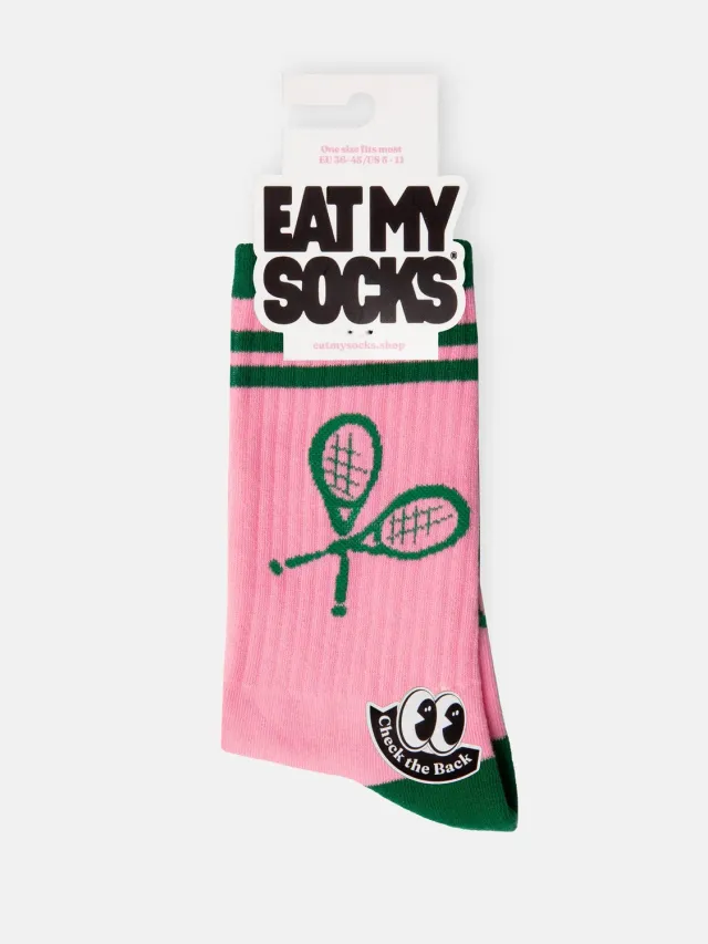 Eat My Socks Tennis strømper flat-pack tennismotiv