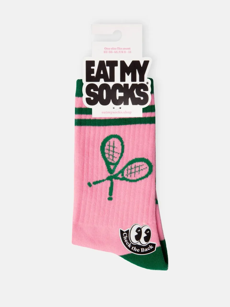 Eat My Socks Tennis strømper flat-pack tennismotiv