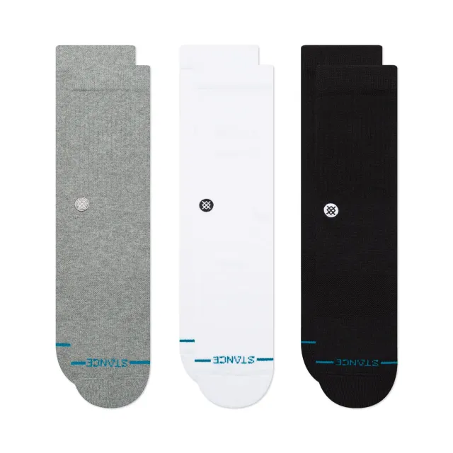 Stance Icon Crew sokker 3-pak multi bomuld polstret