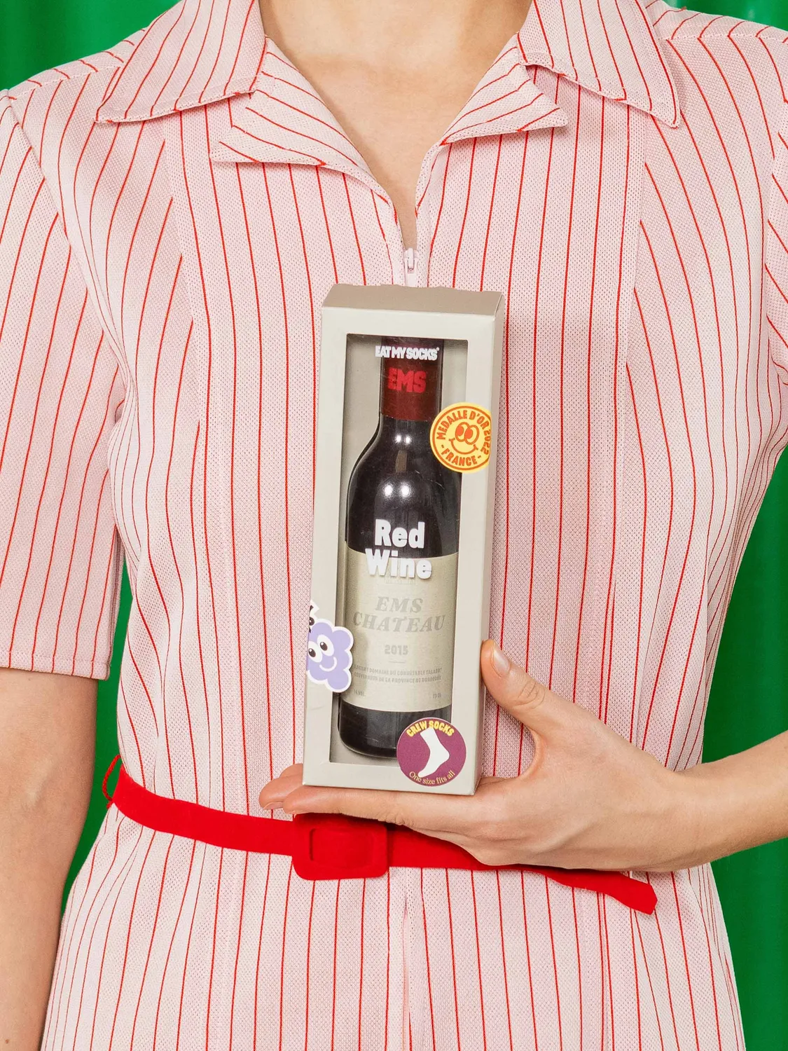 Eat My Socks Red Wine strømper rødvin 1 par bomuld