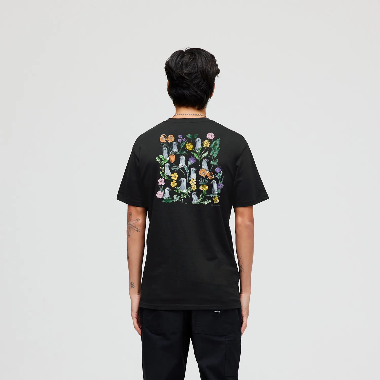 Stance Pigeon Street T-shirt sort bomuld