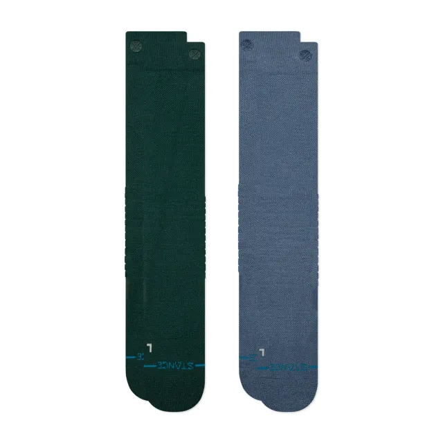 Stance Solid Mid Poly skistrømper Pine 2-pak