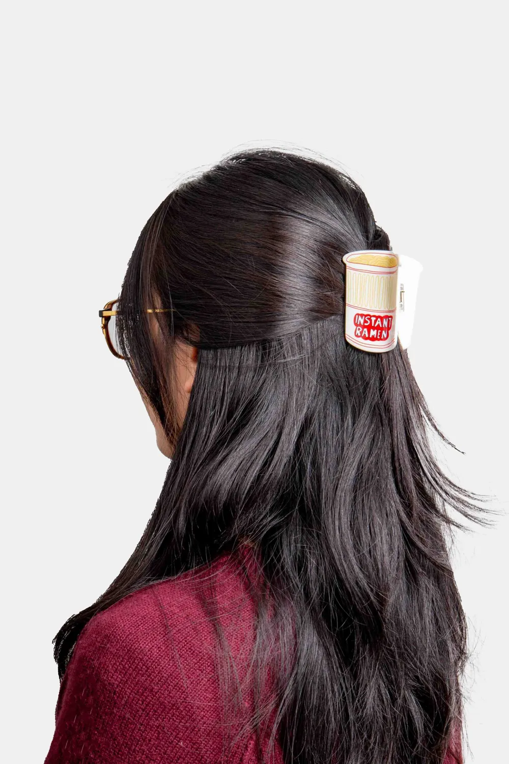 Eat My Socks Instant Ramen hårklemme nudel-design