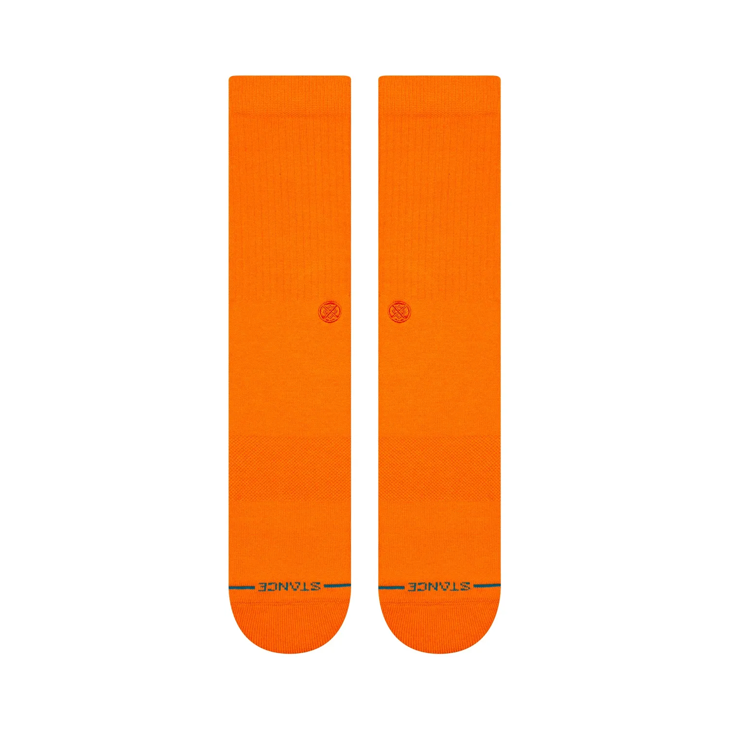 Stance Icon Crew strømper orange – kæmmet bomuld