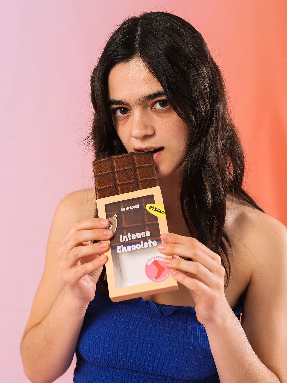 Eat My Socks Intense Chocolate sokker åndbar bomuld