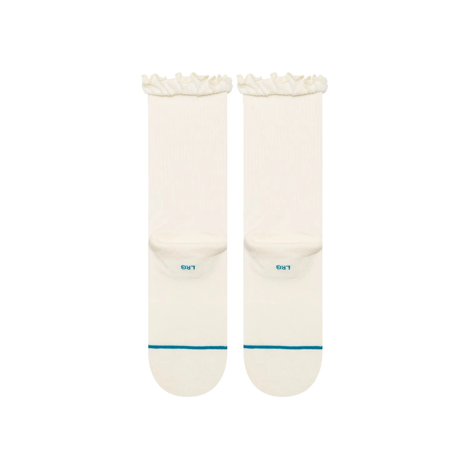 Stance Kids Ruffle Icon Crew børnestrømper Ivory bomuld