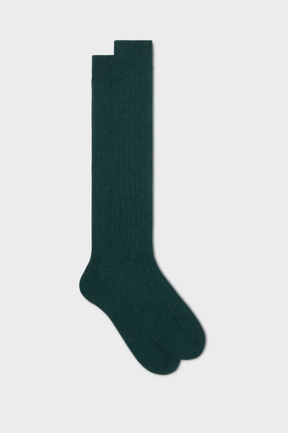 Bresciani Campidoglio strømper skovgrøn cashmere