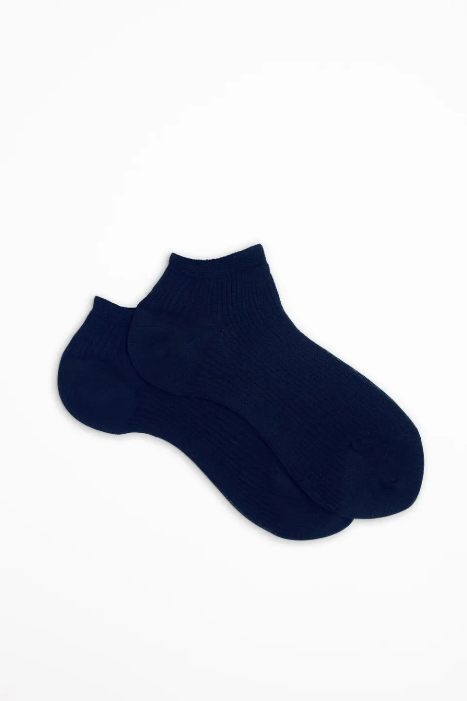 Bresciani Essentials Sofia ankelstrømper navy bomuld