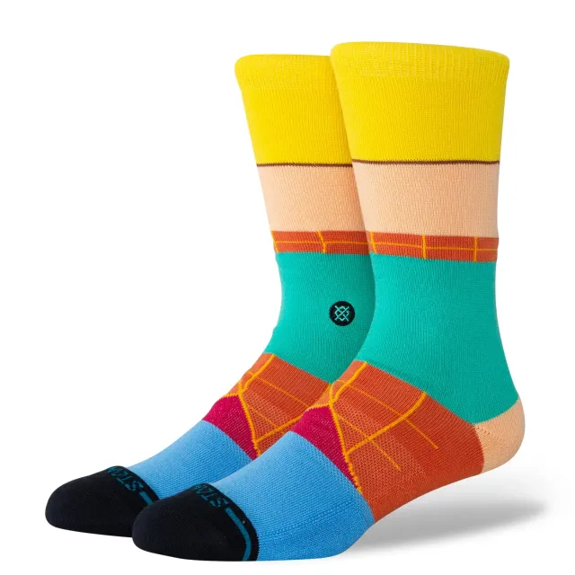 Stance Arnold crewsokker multi M motiv bomuld